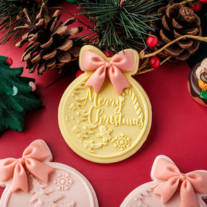 Stampo personalizzato per <span class=keywords><strong>biscotti</strong></span> di Natale 3D stampo personalizzato buon natale in acrilico biscotto in rilievo per fondente - Product Image 3