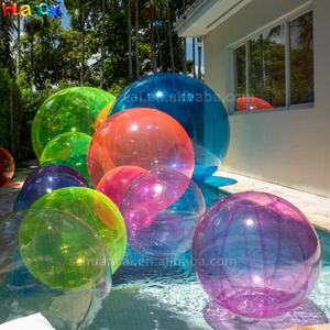 Boule <span class=keywords><strong>transparente</strong></span> colorée boule <span class=keywords><strong>gonflable</strong></span> <span class=keywords><strong>géante</strong></span> décoration de piscine à balles boule scellée peut être accrochée pour la décoration extérieure intérieure - Product Image 1