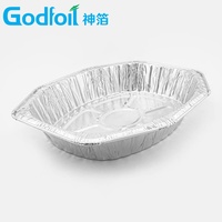 Plat de service jetable géant en aluminium de 16 lb (446*355*76mm) pour rôtir la dinde aux États-Unis, plateau argenté pour traiteur