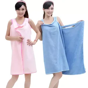 Werbe geschenk Frauen Magic Soft Micro fiber Wrapped Chest Bademantel Absorbent Badet uch Kleid