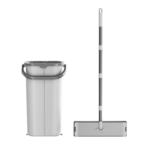 Tidytech EU Russia Household Items Cleaning Products Flat Mop And Bucket Set With Coral Fleece Microfiber Mop Pads - Product Image 1