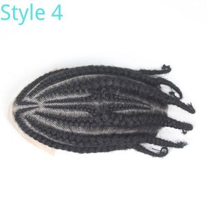 Toupets tressés africains 8 cornrows pour hommes, 10x8 pouces, entièrement faits à la main, style naturel, <span class=keywords><strong>modèle</strong></span> 04 en stock - Product Image 5