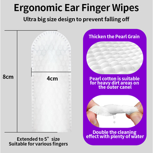 Pet <b>Ears</b> Finger Wipes 50Pcs <b>Clean</b> <b>Ear</b> Canal Remove Earwax Mild No Irritation For Cats And Dogs - Product Image 2