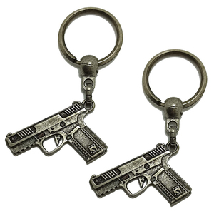 Tùy Chỉnh Mini Kim Loại Màu Đỏ Chết Cứu Chuộc Thư Keychain 3D Súng Mô Hình Móc Chìa Khóa Chủ Chaveiro Người Đàn Ông Xe Túi Súng Vòng Chìa Khóa Mặt Dây Chuyền - Product Image 4