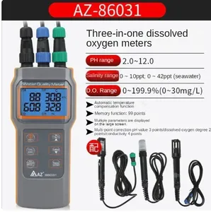 AZ86031 Multifunctional Dissolved Oxygen Detector Water Quality <b>Tester</b> <b>PH</b>/TDS/DO with Complimentary Charging Set/Pen - Product Image 2