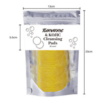 Tampons Nettoyants au Curcuma en Pot – Tampons Hydratants et Adoucissants pour Affiner la Peau du Visage, Améliorent le Teint Inégal pour une Routine Quotidienne de Soins de la Peau