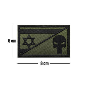 데이비드 자수 이스라엘의 녹색 별 의류 가방 모자에 대한 처벌 플래그 패치 야외 가방 모자 의류 의류 패치에 바느질 - Product Image 5