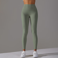 Hoge tailleband Geen camel toe-effect Vrij ontwerp Heupliftende contournaden Enkellange veelzijdige leggings voor dagelijks loungekleding