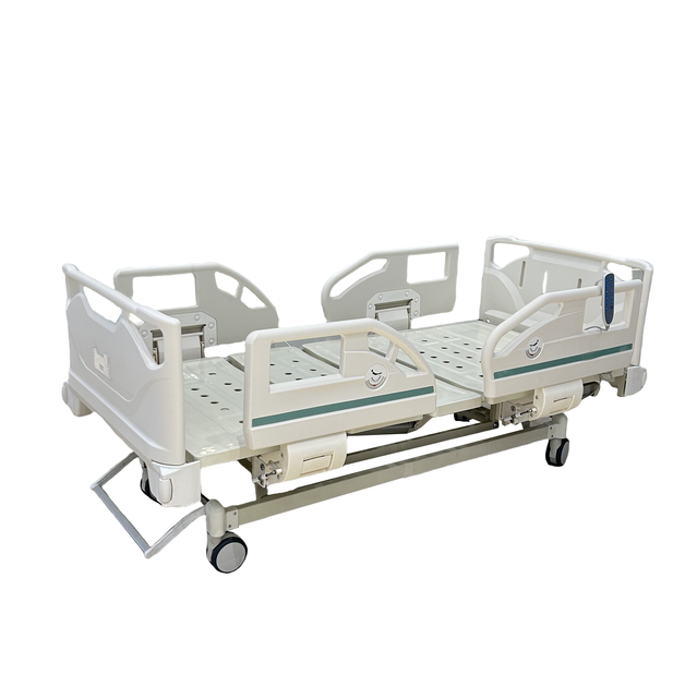 Factory Offers Popular 5-Function ICU Electric Hospital Beds with Manual Remote Controllers for Large Volume Clinics Hospitals