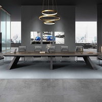 Nouveau modèle de mobilier de bureau Commercial de luxe table de salle de réunion table de conférence en bois de luxe