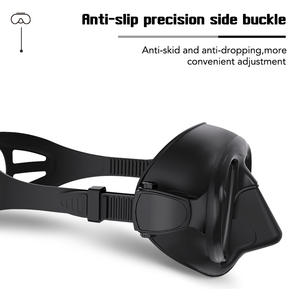 Stokta fabrika kaynağı çift Lens silikon düşük hacimli Freedive maske tasarım tüplü dalış maskesi dalış ekipmanları için Spearfishing - Product Image 3