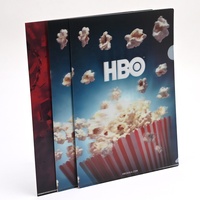 Artworldgift - Carpeta de Archivo en Forma de L, A4, PP, Resistente, 0.45 mm de Grosor, Impresión UV Visual 3D, Plástico Brillante, Carpeta Promocional