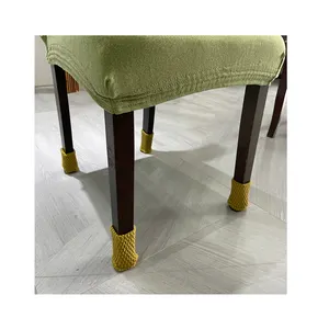 Sandalye bacak koruyucuları mobilya kumaş kapak yuvarlak masa ayakları kapak elastik sandalye bacak örtüsü çorap