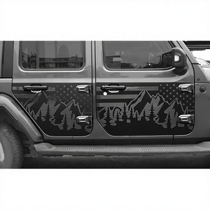 Autocollants de logo en PVC de style luxe pour portières de voiture Wrangler JL/JT Gladiator 2 portes 2018 et plus Accessoires extérieurs ODKO OEM ODM Autocollant de voiture - Product Image 3