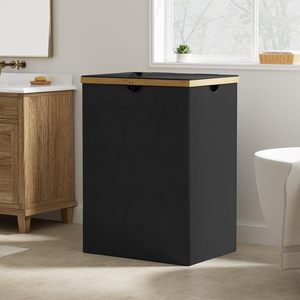 JQ Large Waschekorb <strong>Bamboo</strong> Foldable Dirty <strong>Laundry</strong> Basket Hamper with 2 Removable Inner <strong>Bags</strong> for Bedroom Clothes Storage - Product Image 5