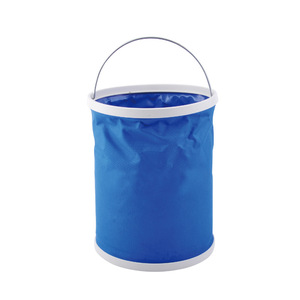 Portable Folding Water Bucket Blue Oxford Cloth Outdoor Car Wash Fishing Bait Basin - Product Image 2
