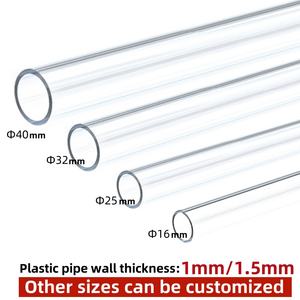 Transparante PC Polycarbonaat Buizen Ronde Buis Holle Kunststof Buis Harde Buis <span class=keywords><strong>1000mm</strong></span> Op Maat PVC Transparante Buis Visbak Waterleiding - Product Image 5