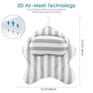 Oreiller de Bain <span class=keywords><strong>Gonflable</strong></span> Kingworth Contour Luxury <span class=keywords><strong>pour</strong></span> Baignoire, <span class=keywords><strong>Coussin</strong></span> de <span class=keywords><strong>Spa</strong></span> Gris <span class=keywords><strong>pour</strong></span> Baignoire - Product Image 2