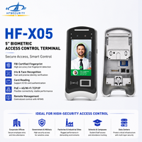Sistema de Control de Asistencia por Reconocimiento Facial HFSecurity X05, Terminal de Control de Acceso Biométrico, SDK TCP, Compatible con POE, Detección de Vida Real