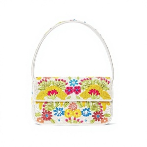 Sac à main de soirée de luxe pour femme, orné de perles et de cristaux, fait main, pochette de soirée élégante - Product Image 3