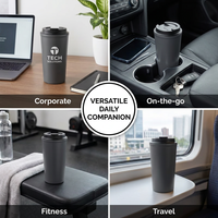 Kingze Premium 17oz Gobelet à café thermique en acier inoxydable 500ml Tasse à café de voyage sous vide anti-éclaboussures avec couvercles