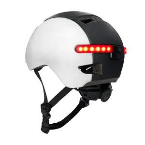 CE NTA8776 helm sepeda listrik, pelindung kepala bersepeda dengan lampu yang disetujui