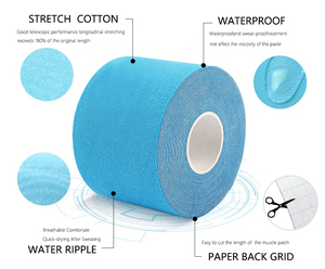 NQ SPORTS Ruban de kinésiologie Logo personnalisé <span class=keywords><strong>Bandes</strong></span> de résistance en coton extensible léger Bandages Ruban de bandage musculaire Sangles adhésives - Product Image 2