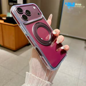 Coque magnétique rotative à 360 degrés Ice Crystal pour iPhone 18 Pro Max, en PC et TPU, transparente et résistante aux chutes - Product Image 6