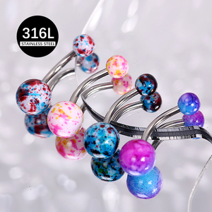 Chất lượng cao 316L không gây dị ứng bụng nhẫn đồ trang sức cơ thể bụng nút Nhẫn rốn Vòng piercing Set - Product Image 3