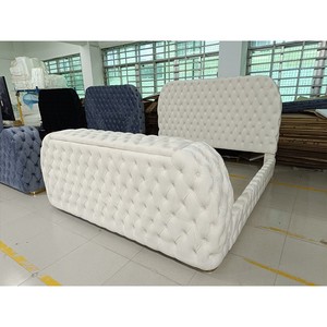 Derniers modèles de lit en bois Cadre de lit à plateforme Lit <span class=keywords><strong>matrimonial</strong></span> moderne camas blanc avec télévision - Product Image 6