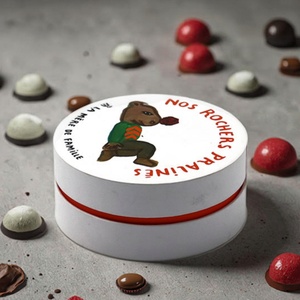 Biodegradable Customized Chocolate <b>Container</b> Custom Paper Cylinder for Candies Cookies <b>Snacks</b> Praline Candy Jar - Product Image 1