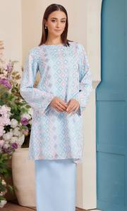 SIPO 2 Piece Poly Silk Suit Women Muslim Islamic Clothing T-shirt Match Pockets <b>Pants</b> Malaysia Borong Abaya Baju Kurung - Product Image 3