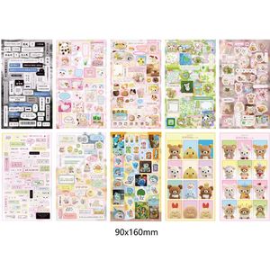 52 Pegatinas Decorativas <span class=keywords><strong>Kawaii</strong></span> No Repetidas, Serie de Osos con Trébol de Cuatro Hojas Brillantes Estilo Y2K - Product Image 3