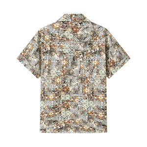 Camisa de manga corta de popelina informal de gama alta personalizada para hombre, de algodón 100% Material, estampado Digital de un solo pecho, respetuoso con el medio ambiente - Product Image 6