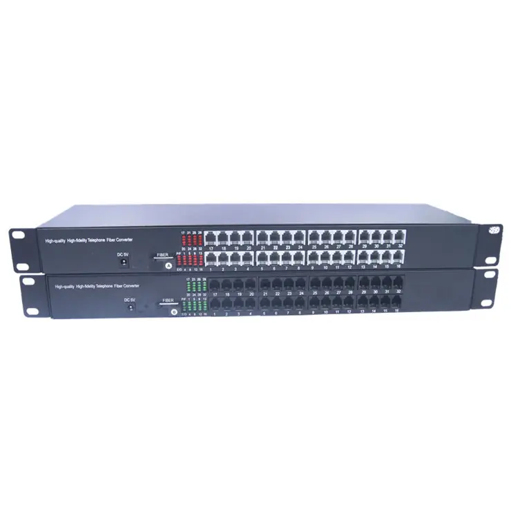 32 Channel fiber optical telephone converter Telephone transmitter PCM multiplexer audio video converter
