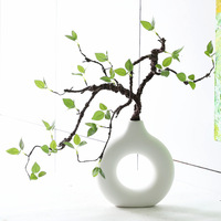 Branches de mousse florale artificielle, feuilles vertes, fausses fleurs, style chinois, décoration intérieure, accessoires de photographie de mariage, PVC