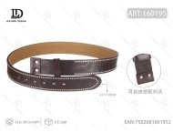 Cintura Western con Rivetti a Testa di Cavallo 4,2cm 120cm Marrone Scuro 2 #   Modello 4 #   Cinture Metalliche - Product Image 1