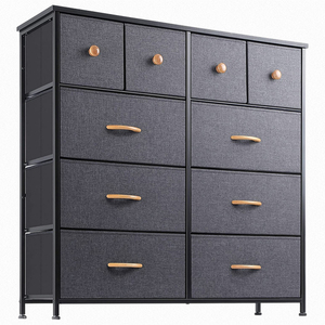 Armoire de rangement pour meubles en bois, table à 10 tiroirs, <span class=keywords><strong>commode</strong></span> en rotin et bois blanc, pour chambre à coucher, ensemble de vêtements - Product Image 1