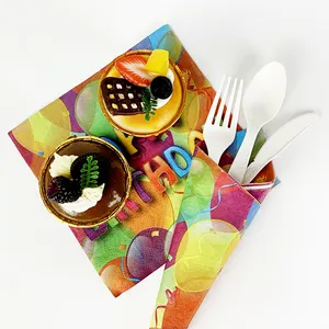 उच्च गुणवत्ता कस्टम मुद्रण प्राकृतिक रंग रूमाल सस्ते रेस्तरां टेबल सख़्त क्राफ्ट भूरे रंग के पर्यावरण के अनुकूल पेपर नैपकिन