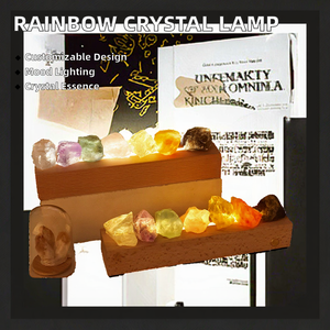 โคมไฟคริสตัลสีรุ้งธรรมชาติสำหรับยามค่ำคืนในห้องนอนโคมไฟสร้างบรรยากาศแบบขัดเงาสำหรับของขวัญขึ้นบ้านใหม่ - Product Image 3