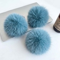 Pompons en fausse fourrure de renard en gros pour chapeaux, chaussures, voitures, vêtements, accessoires de casquettes DIY avec boucle élastique 12cm 15cm, pompons duveteux