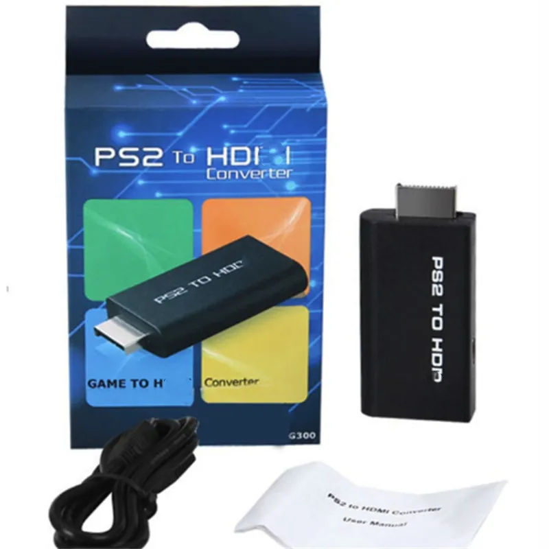 PS2 से HDMI-संगत कनवर्टर एडाप्टर के लिए 480i/480p/576i ऑडियो वीडियो ऑडियो केबल सपोर्ट पीसी के साथ सभी PS2 डिस्प्ले मोड पैक