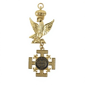 Collarette de haute qualité pour Grands Officiers de la Croix Rouge de Constantine, bijou de régalia maçonnique pour uniforme - Product Image 1