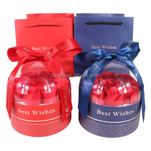 Boîte à bijoux de luxe personnalisée avec logo, fleurs séchées romantiques préservées pour bagues, pendentifs, boucles d'oreilles, <span class=keywords><strong>prix</strong></span> d'usine éternel - Product Image 1