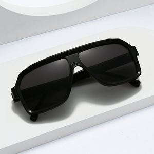 Lunettes de soleil carrées rétro personnalisées pour hommes et femmes, monture TR90, protection UV400, style Y2K, grandes montures métalliques - Product Image 2