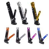 Support de stationnement pour scooter à un seul pied réglable, en alliage d'aluminium, support latéral pour motos, systèmes de carrosserie de moto