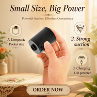 Mini Pompe à Vide Électrique Sans Fil 1300mAh Batterie 25W 3500Pa Aspiration Durable Adaptateur de Valve de Stockage Matériau Plastique Maison Voyage