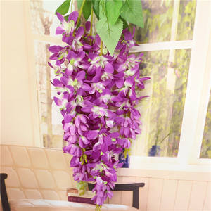 <span class=keywords><strong>Flor</strong></span> <span class=keywords><strong>de</strong></span> Glicinia Artificial al por Mayor, 5 Ramas, Orquídea <span class=keywords><strong>de</strong></span> Seda <span class=keywords><strong>de</strong></span> Tailandia para Bodas - Product Image 4