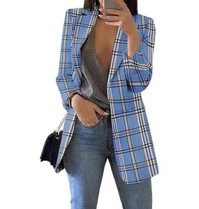 <strong>Ladies</strong> Fashion Plaid Print <strong>Jacket</strong> for Women - Product Image 5
