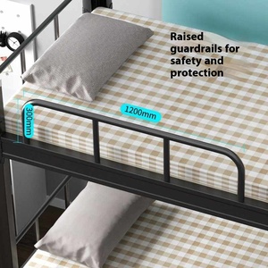 Lit superposé en acier thermolaqué avec cadre personnalisable pour dortoirs de travailleurs - Product Image 4